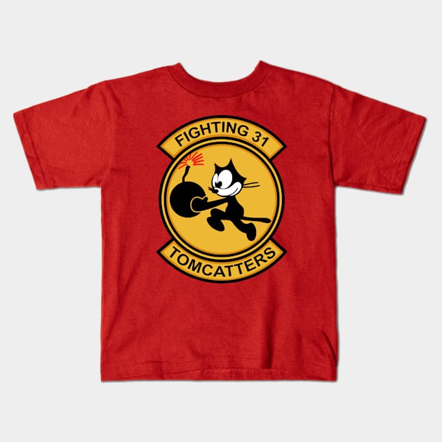 Tomcatters Fighting 31 Kids T-Shirt by TCP